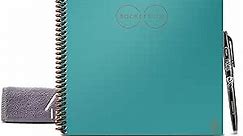 Rocketbook Core Reusable Smart Notebook | Innovative, Eco-Friendly, Digitally Connected Notebook with Cloud Sharing Capabilities | Lined, 8.5" x 11", 32 Pg, Neptune Teal, with Pen, Cloth, and App Included