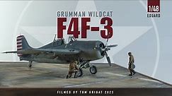 Eduard's Wildcat F4F-3: A Tribute to Grumman's 'Cat' Legacy on a Custom Deck - stop motion