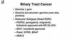Biliary Tract Cancer Updates