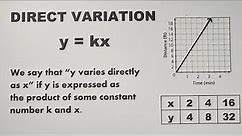 Direct Variation - Equation and Constant of Variation - Grade 9 Math Second Quarter
