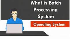 What is Batch processing system in operating system.