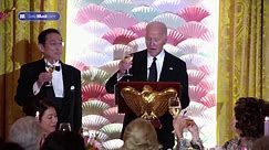 Biden shares toast with Japanese PM Kishida at White House dinner