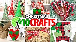 10 *BEST* No-Sew Christmas Crafts! Dollar Tree Fabric DIYs!