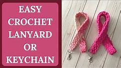EASY CROCHET LANYARD | EASY CROCHET KEYCHAIN | Craft Fair Crochet | How to Crochet a Lanyard