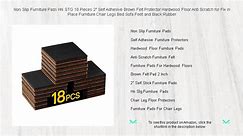 Non Slip Furniture Pads HN STG 18 Pieces 2" Self Adhesive Brown Felt Protector Hardwood Floor Anti Scratch for Fix in Place Furn