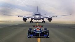 ABB FIA Formula E race car vs Qatar Airways’ Airbus A350 and Boeing 787 Dreamliner. Who will win?