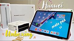 Unboxing Huawei MatePad 11 + Accessories ( M-Pencil, Earbuds, Screen Protector, Mouse) and Set-Up.
