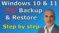 Windows 11 & Windows 10 backup and restore full system image