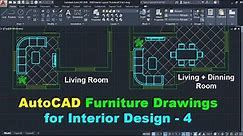 AutoCAD 2D Furniture Drawings for Interior Design - 4