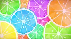 Colorful Fruit Background & Lemon Lime Orange - Loop