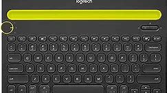 Logitech K480 Wireless Multi-Device Keyboard for Windows, macOS, iPadOS, Android or Chrome OS, Bluetooth, Compact, Compatible with PC, Mac, Laptop, Smartphone, Tablet - Black