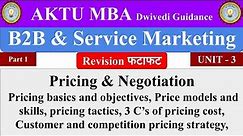 4| Pricing basics, 3 C of pricing, Pricing tactics, pricing model, B2B Marketing & Service Marketing