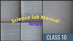 Class 10th Science Practical Manual (Lab Manual) - CBSE (For Physics only)