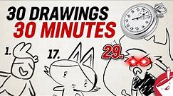 Doing a 30 Day Drawing Challenge in 30 Minutes