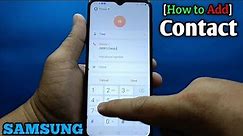 How to add contact on Samsung Galaxy A02