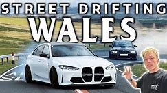 CRASHED AN M4 G82 - 2x BMW M3 going CRAZY STREETDRIFTING ON TIGHT MOUNTAIN ROADS IN WALES - UK TRIP