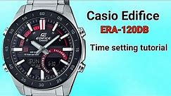 Casio Edifice ERA-120DB (5479) Time setting tutorial | TrendWatchLab.