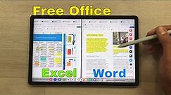 Samsung Galaxy Tab S9 FE - Free Microsoft Office - How To Use PowerPoint, Excel, Word