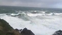 Stormy seas at causeway - The Giant's Causeway