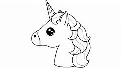 How to draw a Unicorn face || Step by Step || Unicorn Drawing Lesson