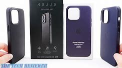 Mujjo Full Leather Case for iPhone 14 Pro / Max: Review & Apple Leather Case Comparison!
