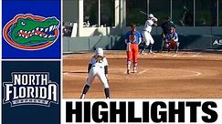#16 Florida vs North Florida Highlights | 2024 College Softball | College Softball Highlights