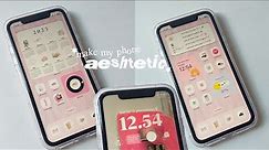 ˚ʚ customize iphone 11: aesthetic pink homescreen, lockscreen, widget, icons🌠🌸