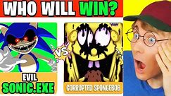 Can You Guess WHO WOULD WIN? Sonic.exe vs Spongebob Hardest Riddles