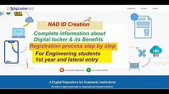 Digilocker NAD ID Student Registration | Step by step | Complete Information