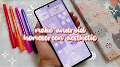 make your android homescreen aesthetic 🔮 pastel purple theme 💜