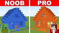 Minecraft NOOB vs PRO: LAVA and WATER HOUSE by Mikey Maizen and JJ (Maizen Parody)