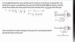 7.12b - Optics - Human Eye, Corrective Lenses Calculations