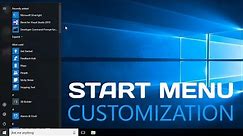 Windows 10 - How to Customize Start Menu - Easy Tutorial Review