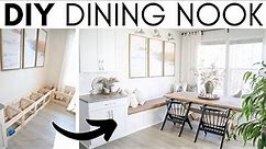DIY BREAKFAST NOOK || HOW TO MAKE A DINING NOOK || BENCH SEATING TUTORIAL