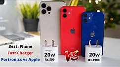 Best fast charger for iPhone | Apple 20W vs Portronics 20W Charger