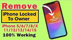 iPhone Locked To Owner Fix 100%|How To Unlock iCloud Activation Lock Without Apple ID password 2024✅