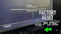 How to Erase / Factory Reset PS4 in 1 Minute