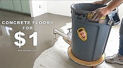 DIY SELF LEVELING CONCRETE FLOORS!! $1 per square foot