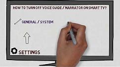 How to Turn Off Voice Guide or Narrator on Smart TV