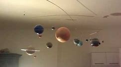 Solar system mobile in action