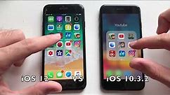iPhone 7 iOS 12 vs iOS 10.3.2! Speed test!