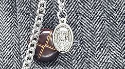 WATCHVSHOP Silver Color Albert Chain with Jesus Design Fob