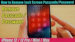 iPhone 12/12 Pro: How to Remove Lock Screen Passcode / Password (Ufixer Solution) 2024 #icloudlock