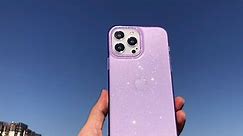 iPhone 13 Pro Max glitter case purple