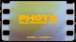 Photo Film Frames: PNG Film Borders + Texture (10K) | Film Frame PNG