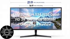 SAMSUNG - LS34J550 Quad HD 34" Ultrawide Monitor Unboxing + Review