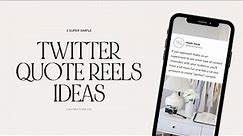 How to Create Twitter Quote Reels in Canva | Canva Tutorial