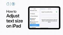 How to adjust text size on iPhone or iPad | Apple Support