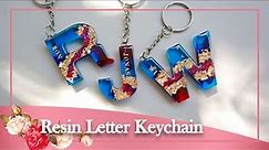 Epoxy Resin Letter Keychains for Beginners | Resin Letter keychains Ideas | Alphabet Keychain