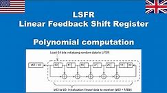 🇺🇸 🇬🇧 LFSR - Linear Feedback Shift Register polynomial computing